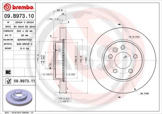 A.B.S. 09.B973.11 - Disque de frein cwaw.fr