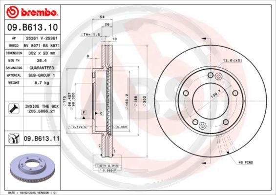 A.B.S. 09.B613.11 - Disque de frein cwaw.fr