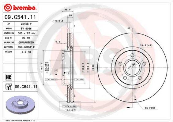 A.B.S. 09.C541.11 - Disque de frein cwaw.fr