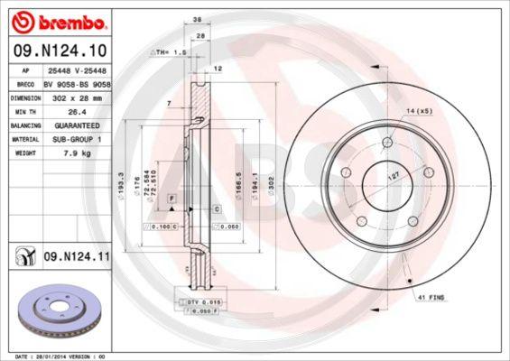 A.B.S. 09.N124.11 - Disque de frein cwaw.fr