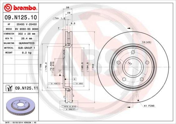 A.B.S. 09.N125.11 - Disque de frein cwaw.fr