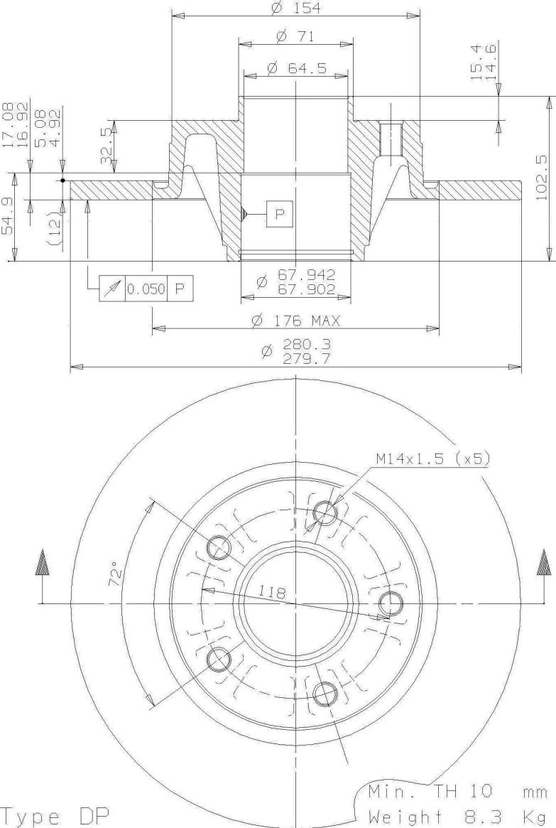 A.B.S. 08.9597.10 - Disque de frein cwaw.fr