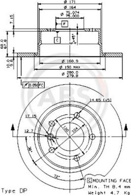 A.B.S. 08.9859.81 - Disque de frein cwaw.fr