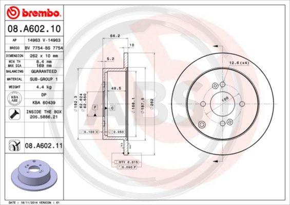 A.B.S. 08.A602.10 - Disque de frein cwaw.fr