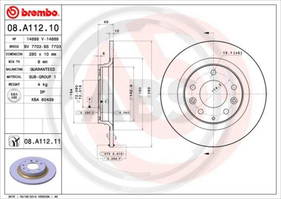 A.B.S. 08.A112.11 - Disque de frein cwaw.fr