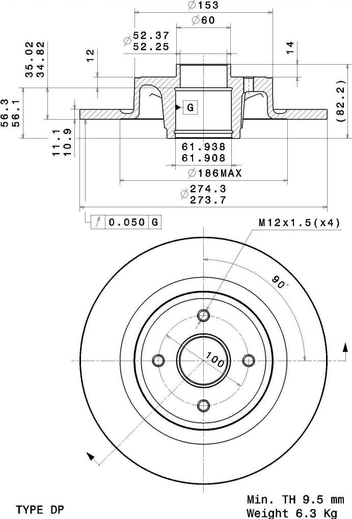 A.B.S. 08.A238.10 - Disque de frein cwaw.fr