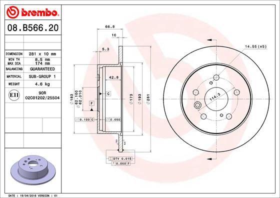 A.B.S. 08.B566.21 - Disque de frein cwaw.fr