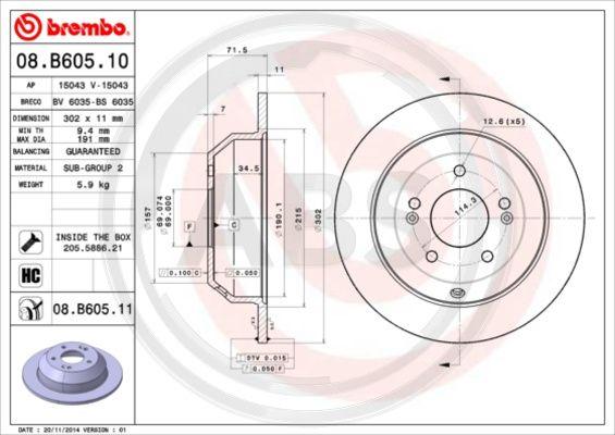 A.B.S. 08.B605.10 - Disque de frein cwaw.fr