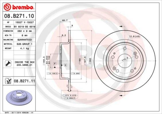 A.B.S. 08.B271.10 - Disque de frein cwaw.fr