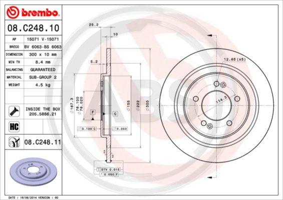 A.B.S. 08.C248.11 - Disque de frein cwaw.fr