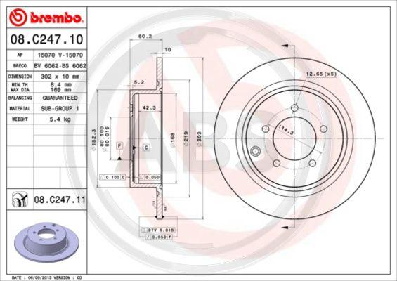 A.B.S. 08.C247.11 - Disque de frein cwaw.fr