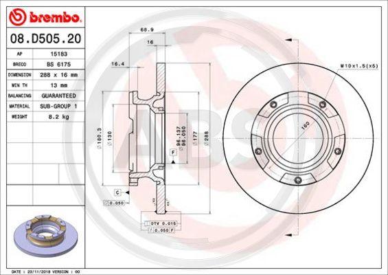 A.B.S. 08.D505.20 - Disque de frein cwaw.fr