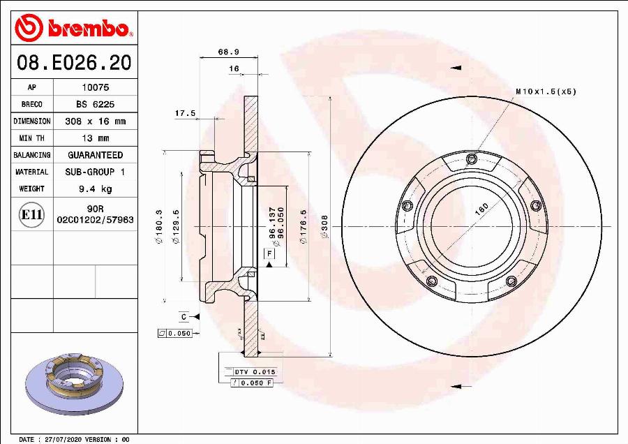 A.B.S. 08.E026.20 - Disque de frein cwaw.fr