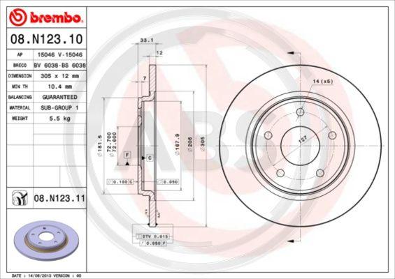 A.B.S. 08.N123.11 - Disque de frein cwaw.fr