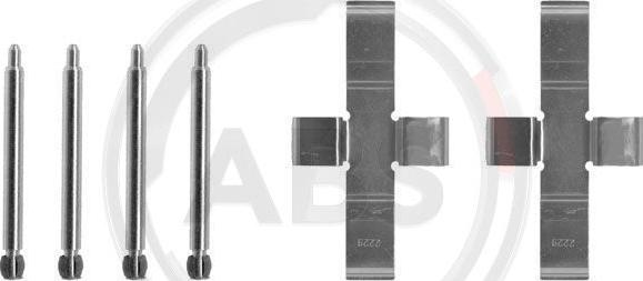 A.B.S. 1004Q - Kit d'accessoires, plaquette de frein à disque cwaw.fr