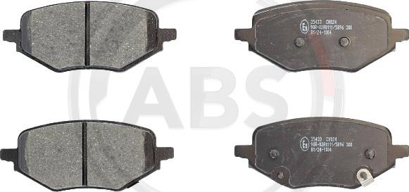 A.B.S. 35433 - Kit de plaquettes de frein, frein à disque cwaw.fr