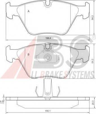 A.B.S. 36998 OE - Kit de plaquettes de frein, frein à disque cwaw.fr