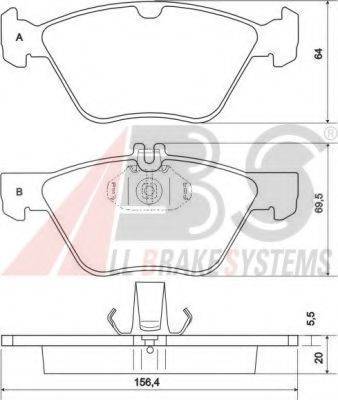 A.B.S. 36943 OE - Kit de plaquettes de frein, frein à disque cwaw.fr