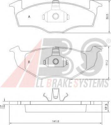 A.B.S. 36969 OE - Kit de plaquettes de frein, frein à disque cwaw.fr