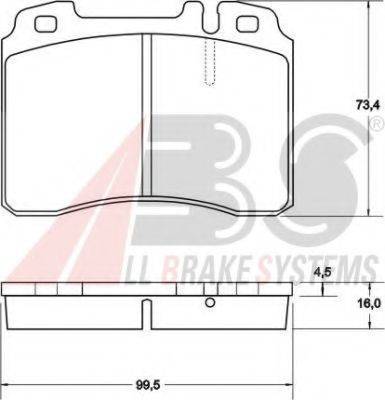 A.B.S. 36904 OE - Kit de plaquettes de frein, frein à disque cwaw.fr