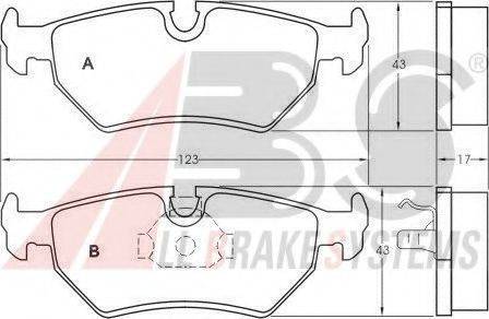 A.B.S. 36900 OE - Kit de plaquettes de frein, frein à disque cwaw.fr