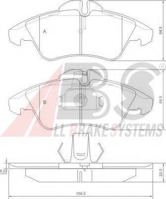 A.B.S. 36901 OE - Kit de plaquettes de frein, frein à disque cwaw.fr