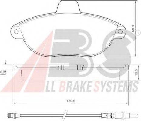 A.B.S. 36911 OE - Kit de plaquettes de frein, frein à disque cwaw.fr