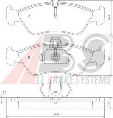 A.B.S. 36913 OE - Kit de plaquettes de frein, frein à disque cwaw.fr