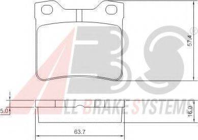 A.B.S. 36975 OE - Kit de plaquettes de frein, frein à disque cwaw.fr