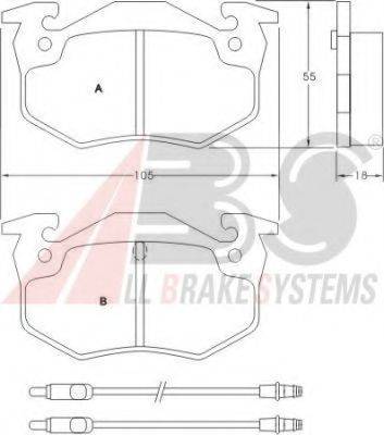 A.B.S. 36503 OE - Kit de plaquettes de frein, frein à disque cwaw.fr