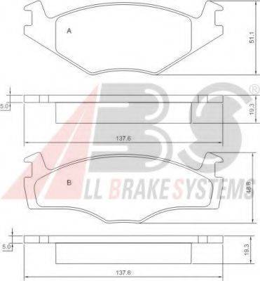 A.B.S. 36536 OE - Kit de plaquettes de frein, frein à disque cwaw.fr