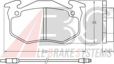 A.B.S. 36525 OE - Kit de plaquettes de frein, frein à disque cwaw.fr