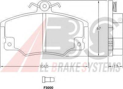 A.B.S. 36521 OE - Kit de plaquettes de frein, frein à disque cwaw.fr