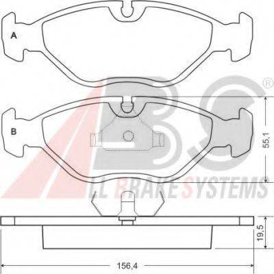 A.B.S. 36698 OE - Kit de plaquettes de frein, frein à disque cwaw.fr