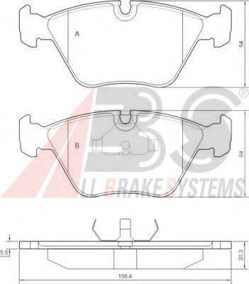 A.B.S. 36650 OE - Kit de plaquettes de frein, frein à disque cwaw.fr