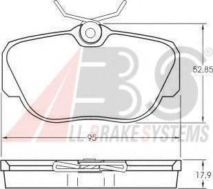 A.B.S. 36660 OE - Kit de plaquettes de frein, frein à disque cwaw.fr