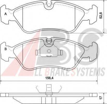 A.B.S. 36667 OE - Kit de plaquettes de frein, frein à disque cwaw.fr