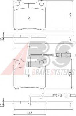 A.B.S. 36683 OE - Kit de plaquettes de frein, frein à disque cwaw.fr