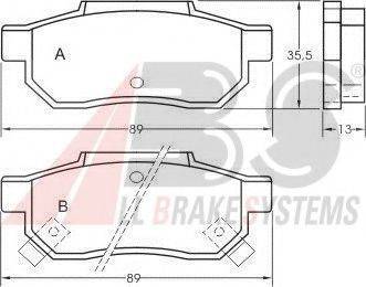 A.B.S. 36636 OE - Kit de plaquettes de frein, frein à disque cwaw.fr