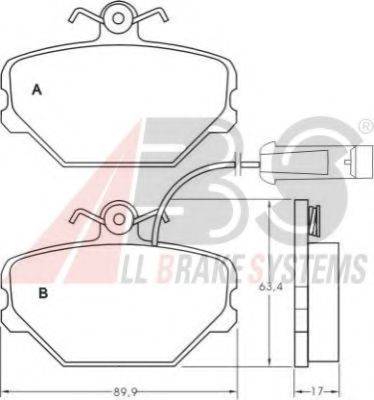 A.B.S. 36630 OE - Kit de plaquettes de frein, frein à disque cwaw.fr