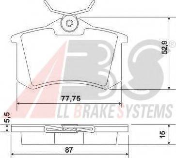 A.B.S. 36623 OE - Kit de plaquettes de frein, frein à disque cwaw.fr