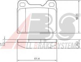 A.B.S. 36049 OE - Kit de plaquettes de frein, frein à disque cwaw.fr