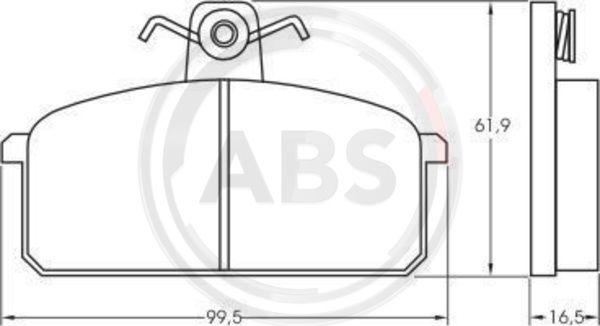 A.B.S. 36146 - Kit de plaquettes de frein, frein à disque cwaw.fr