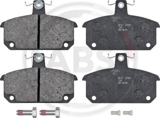 A.B.S. 36143 - Kit de plaquettes de frein, frein à disque cwaw.fr