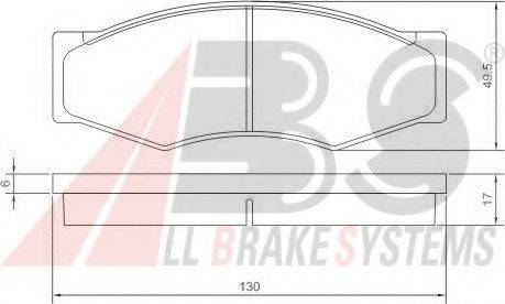 A.B.S. 36168 OE - Kit de plaquettes de frein, frein à disque cwaw.fr