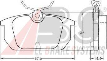 A.B.S. 36188 OE - Kit de plaquettes de frein, frein à disque cwaw.fr