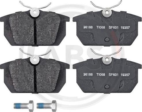 A.B.S. 36188 - Kit de plaquettes de frein, frein à disque cwaw.fr