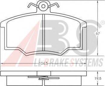 A.B.S. 36138 OE - Kit de plaquettes de frein, frein à disque cwaw.fr