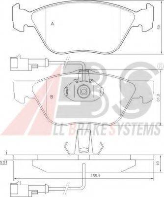 A.B.S. 36894 OE - Kit de plaquettes de frein, frein à disque cwaw.fr