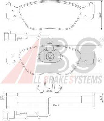 A.B.S. 36893 OE - Kit de plaquettes de frein, frein à disque cwaw.fr